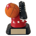 5.25" All Star Shoe & Ball On Ribbon Award